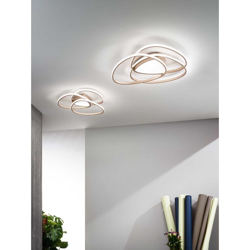 Ondaluce - LED димируемо таванно осветително тяло ROSE LED/70W/230V 63x67 cm златно
