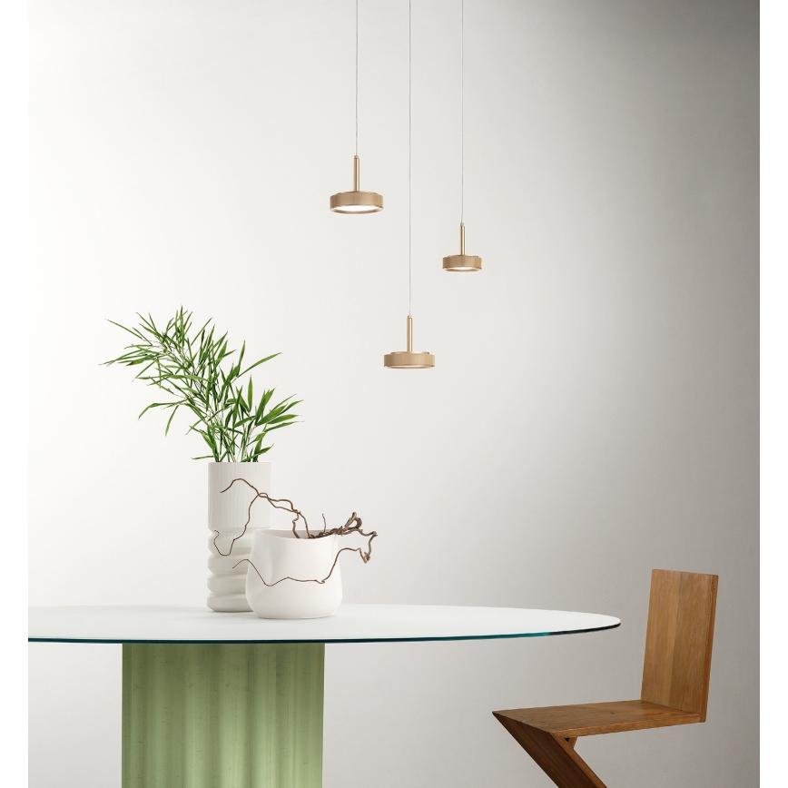 Ondaluce - LED полилей на кабел NINA LED/20W/230V Ø 19 см златист