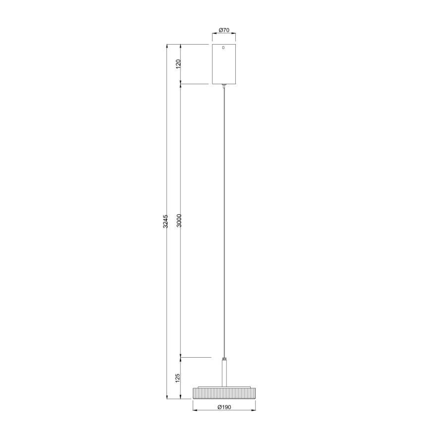 Ondaluce - LED полилей на кабел NINA LED/20W/230V Ø 19 см златист