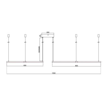 Ondaluce - LED димируем полилей на кабел SOEL LED/28W/230V + LED/38W + LED/47W Ø 100/80/60 cm бял