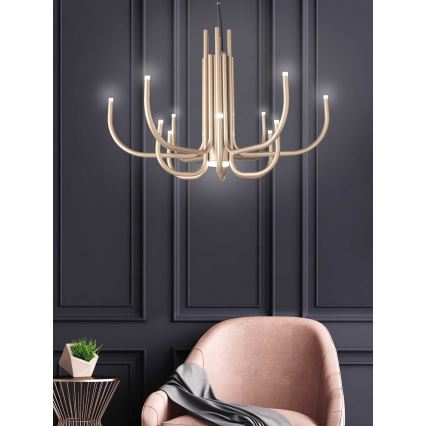 Ondaluce - LED полилей с възможност за димиране на кабел NOUVEAU LED/35W/230V Ø 78 см златист