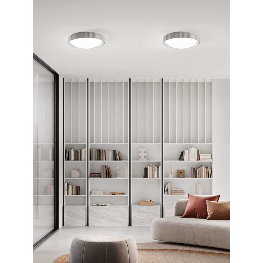 Ondaluce - LED таванно осветително тяло CONCRETE LED/20W/230V диаметър 41 см бетон/сив