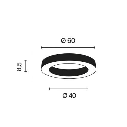 Ondaluce - Димируемо LED таванно осветително тяло GLOBUS LED/40W/230V 3000/4000K Ø 60 см златисто