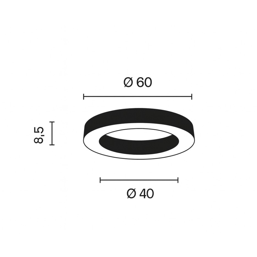 Ondaluce - Димируемо LED таванно осветително тяло GLOBUS LED/40W/230V 3000/4000K Ø 60 см златисто