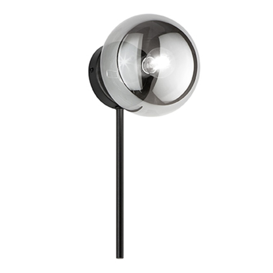 Ondaluce - Настенно осветително тяло JEWEL 1xE14/10W/230V черно/димно черно
