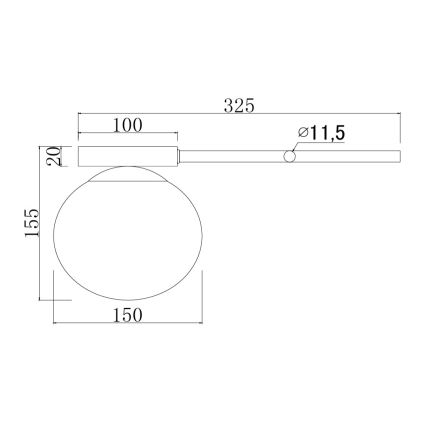 Ondaluce - Настенно осветително тяло JEWEL 1xE14/10W/230V, димно-черно