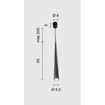 Ondaluce - Пендан на кабел NOA 1xGU10/20W/230V Ø 5,5 см златист