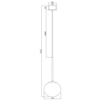 Ondaluce - Пендант на кабел JEWEL 1xE14/10W/230V Ø 17 см черно/димчато черно