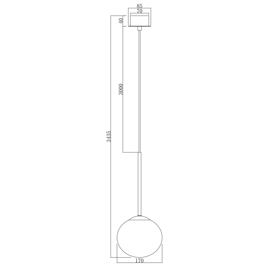 Ondaluce - Пендант на кабел JEWEL 1xE14/10W/230V Ø 17 см черно/димчато черно
