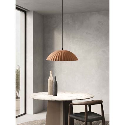 Ondaluce - Пендел на кабел RUSTIC 1xE27/15W/230V Ø 50 см бетон/кафяв