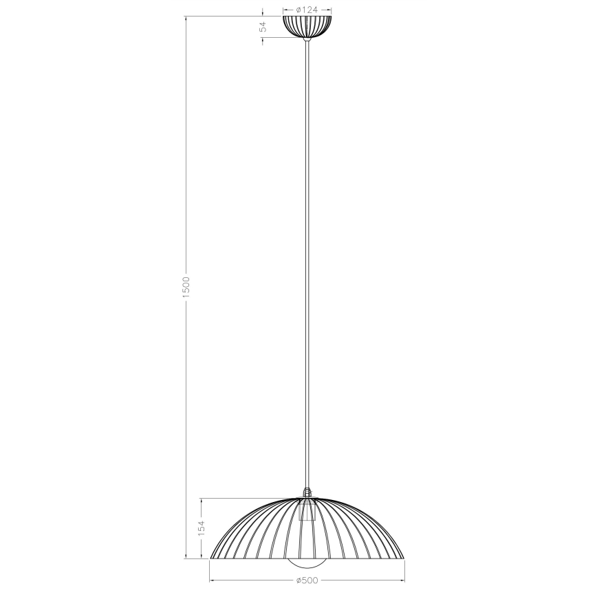 Ondaluce - Пендел на кабел RUSTIC 1xE27/15W/230V Ø 50 см бетон/кафяв