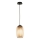 Ondaluce - Пендел с кабел BONNIE 1xE27/15W/230V Ø 15,5 cm черен/димчато бежов
