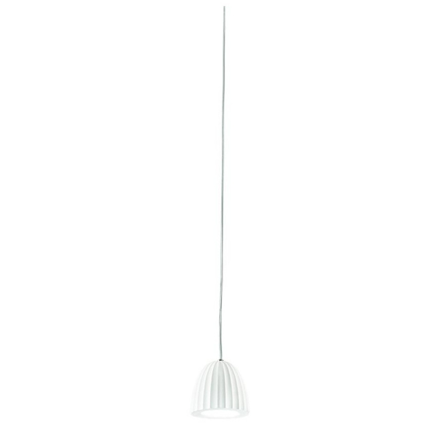Ondaluce - Пендел с кабел CONCRETE 1xGU10/7,5W/230V Ø 10,5 см бетон/бял