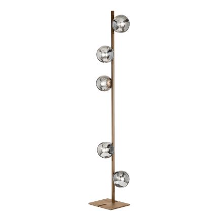 Ondaluce - Подова лампа MONILE 5xE14/10W/230V 170 cm златна/бяла