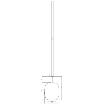 Ondaluce - Подвесен полилей на кабел THELMA 1xE27/15W/230V диам. 19,5 см златен/димно-бежов