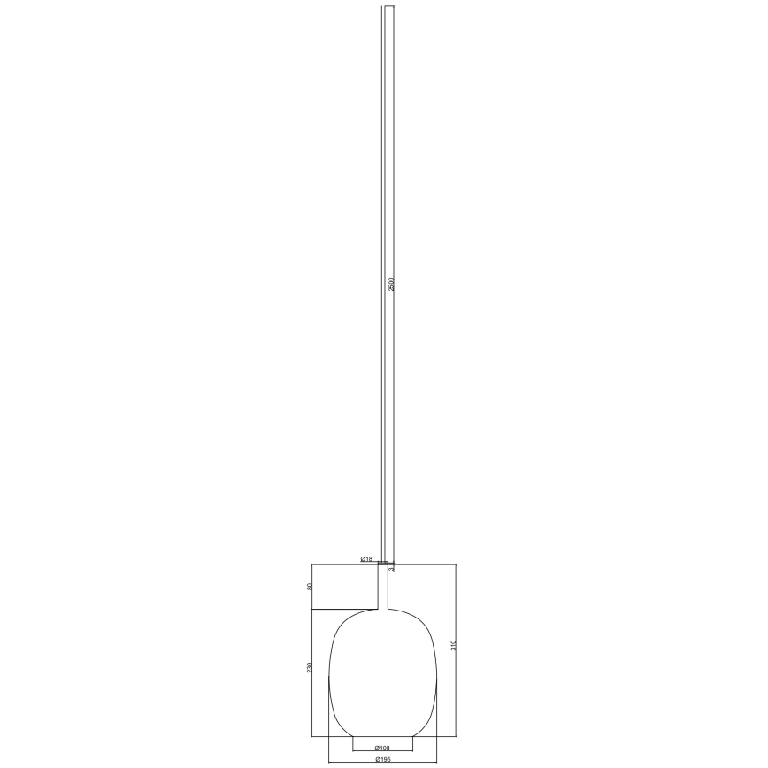 Ondaluce - Подвесен полилей на кабел THELMA 1xE27/15W/230V диам. 19,5 см златен/димно-бежов
