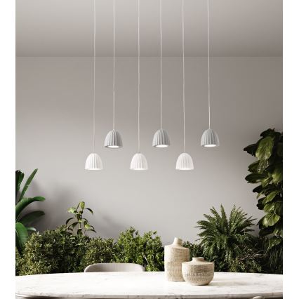 Ondaluce - Подвесна лампа на кабел CONCRETE 1xGU10/7,5W/230V Ø 10,5 см бетон/сив