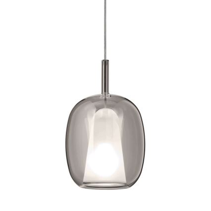 Ondaluce - Полилей на кабел THELMA 1xE27/15W/230V Ø 19,5 см черен/димно сив