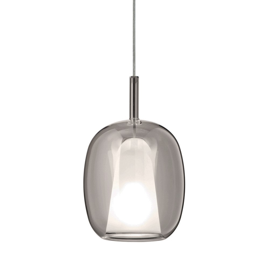 Ondaluce - Полилей на кабел THELMA 1xE27/15W/230V Ø 19,5 см черен/димно сив