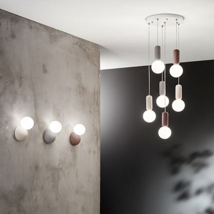 Ondaluce - Стенно осветително тяло ROCK 1xG9/7W/230V бетон/бяло