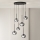 Ondaluce - Висяща люстра на кабел JEWEL 6xE14/10W/230V диам. 55 см черна/опушено-черна