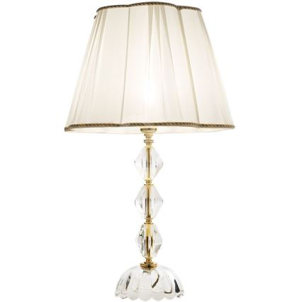 Ondaluce - Кристална настолна лампа BRIGIDA 1xE27/15W/230V кремава/прозрачна