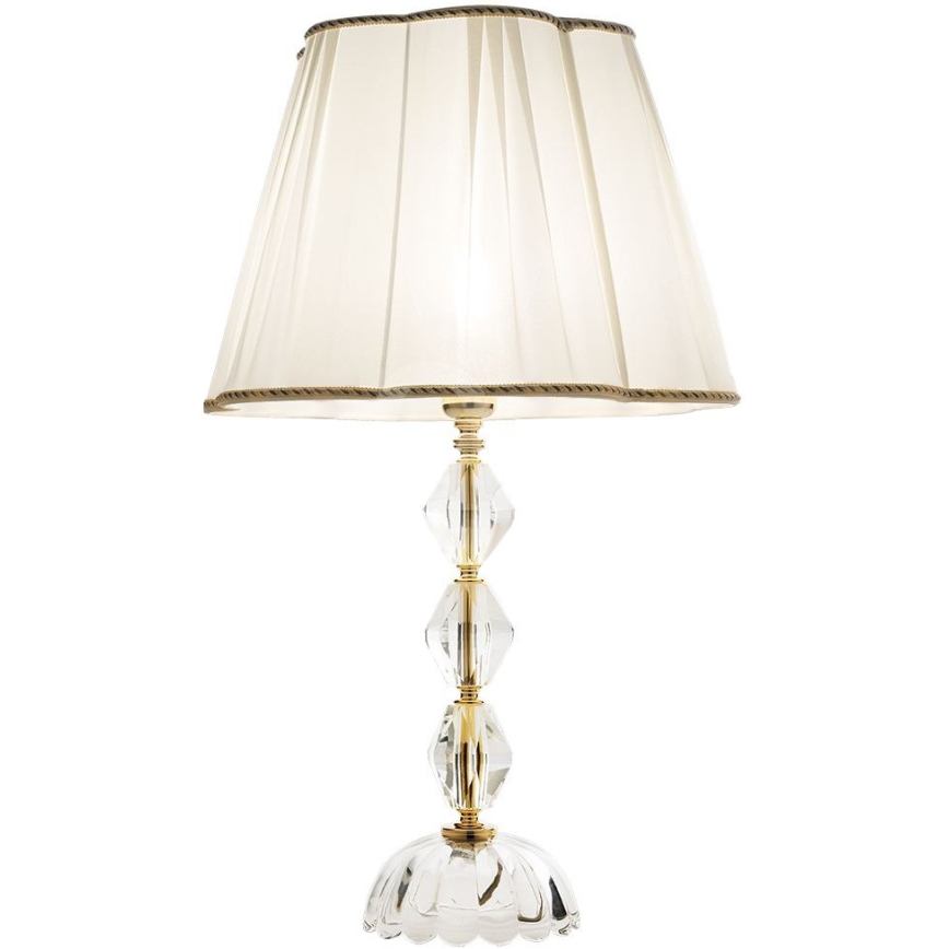 Ondaluce - Кристална настолна лампа BRIGIDA 1xE27/15W/230V кремава/прозрачна