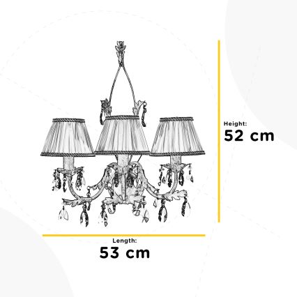 ONLI - Аплик KAREN 3xE14/6W/230V бронзов