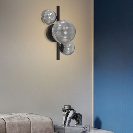 ONLI - Аплик PALOMA 3xG9/10W/230V черен/опушен