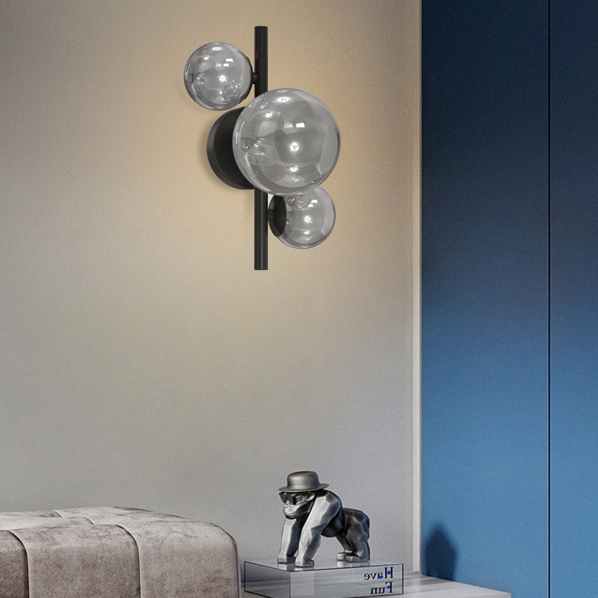 ONLI - Аплик PALOMA 3xG9/10W/230V черен/опушен