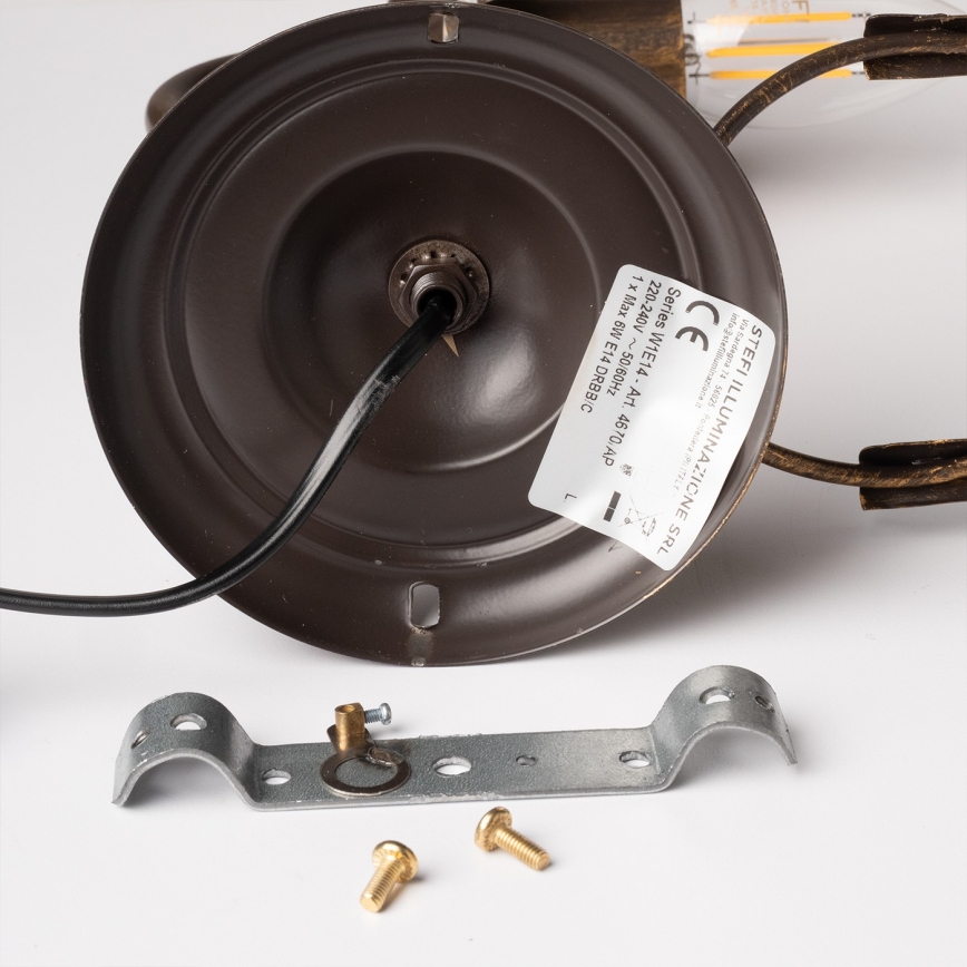 ONLI - Аплик TERESA 1xE14/6W/230V бронзов