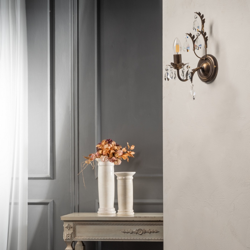 ONLI - Аплик TERESA 1xE14/6W/230V бронзов