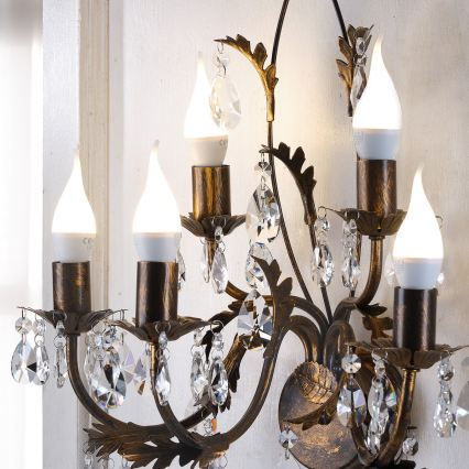 ONLI - Аплик TERESA 5xE14/6W/230V бронзов