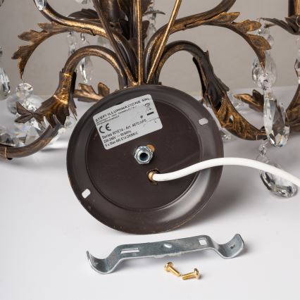 ONLI - Аплик TERESA 5xE14/6W/230V бронзов