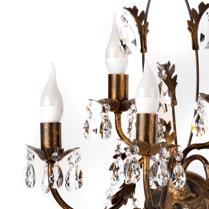 ONLI - Аплик TERESA 5xE14/6W/230V бронзов