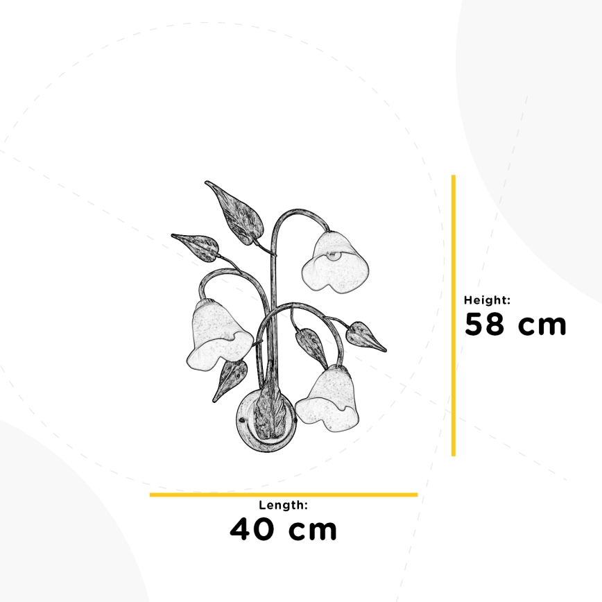 ONLI - Аплик VANDA 3xE14/6W/230V