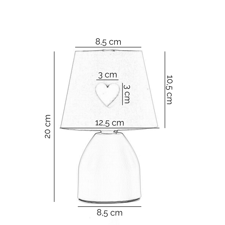 ONLI - Детска лампичка TITTA 1xE14/6W/230V 20 cm бяла