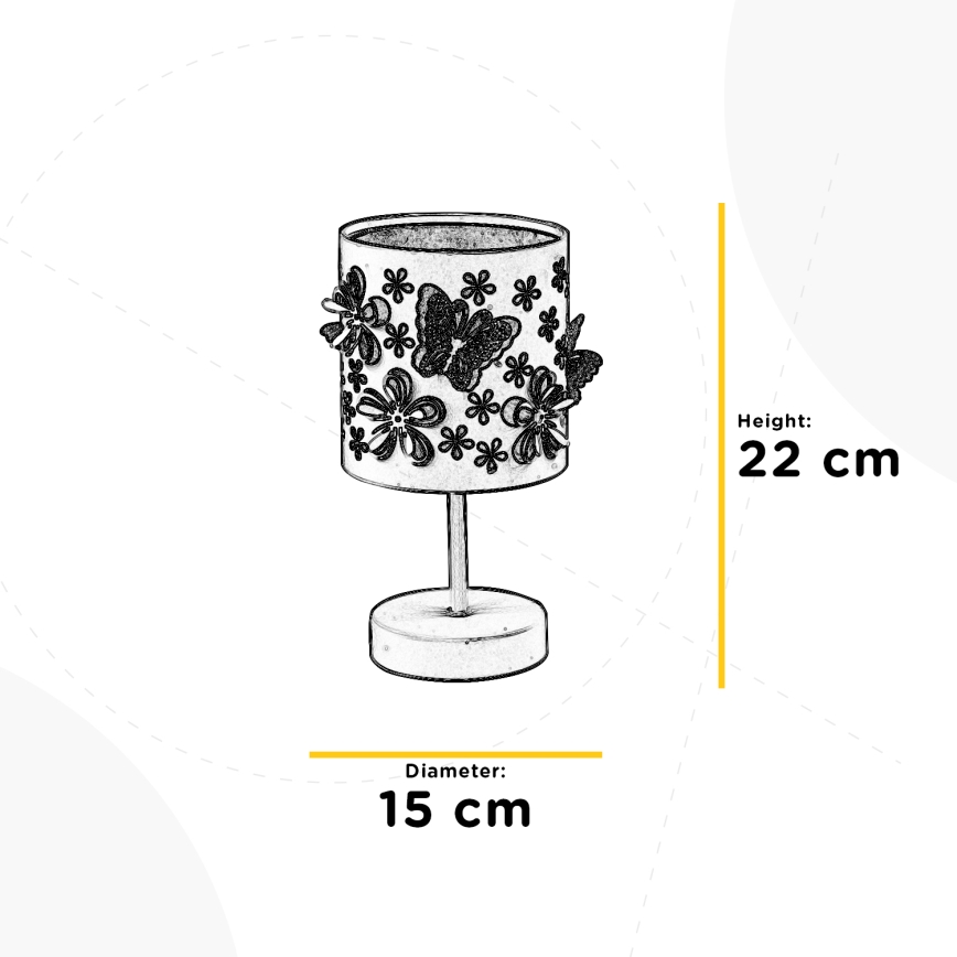 ONLI - Детска малка лампа TITILLA 1xE14/6W/230V 22 см лилава/бял