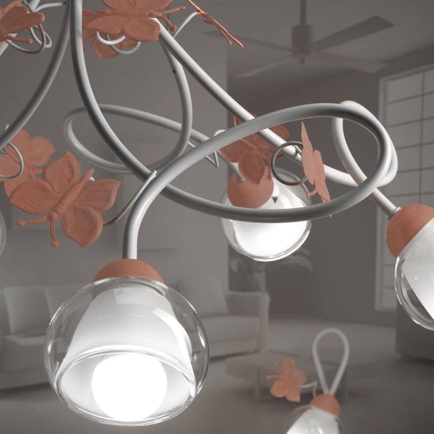 ONLI - Детски полилей BUTTERFLY 5xE14/6W/230V