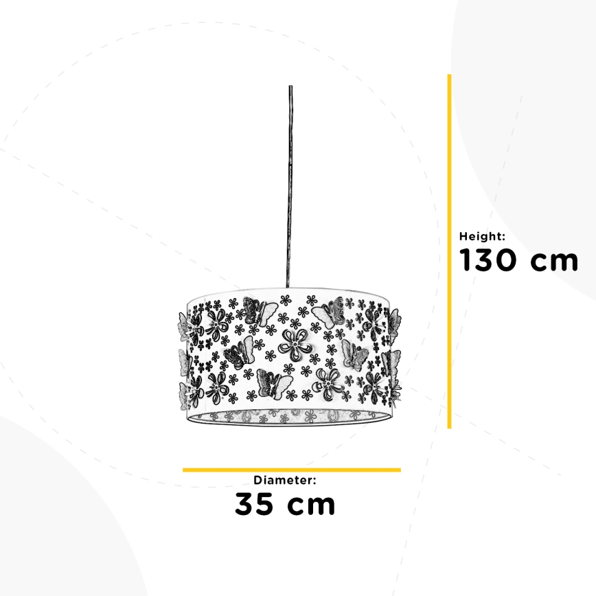 ONLI - Детски полилей TITILLA 1xE27/22W/230V лилава/бял