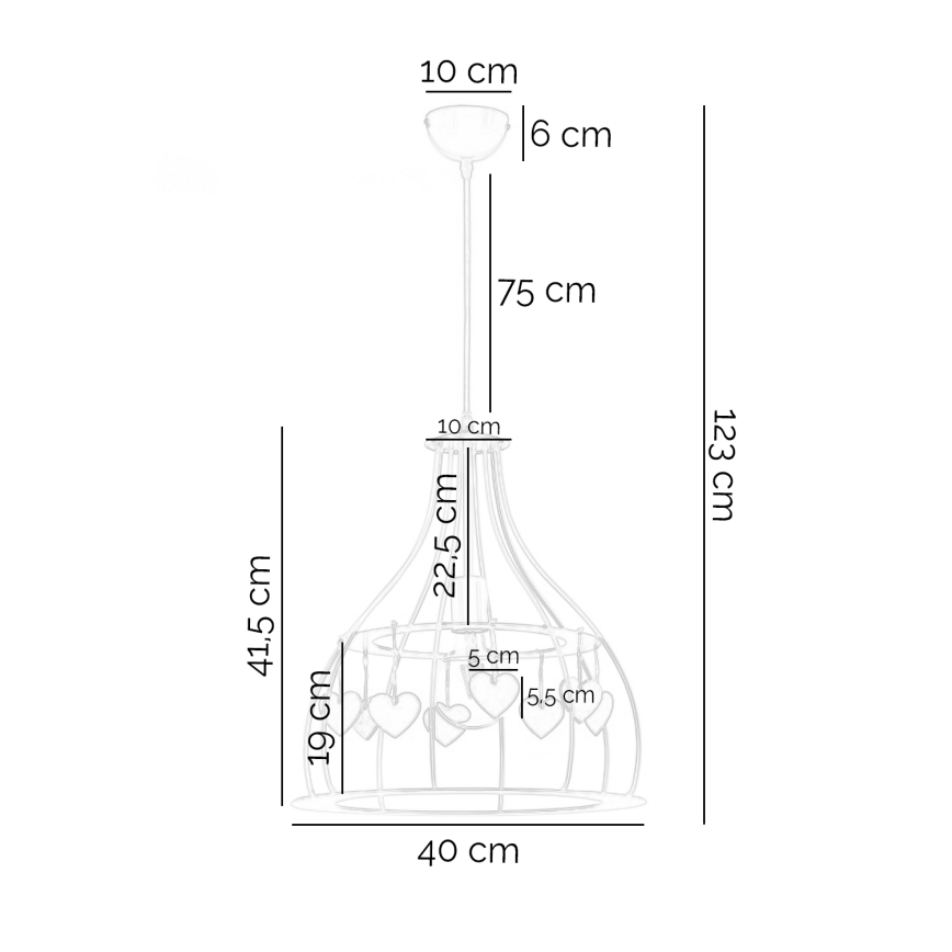 ONLI - Детски полилей TITTA 1xE27/22W/230V розов