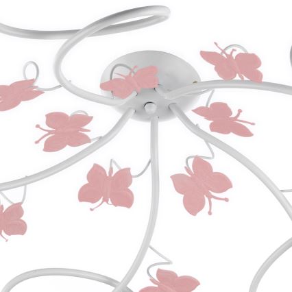 ONLI - Детски полилей за повърхностен монтаж BUTTERFLY 5xE14/6W/230V