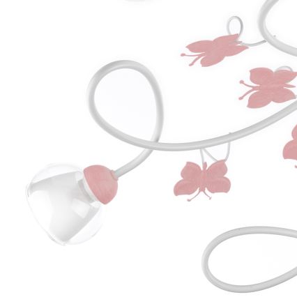 ONLI - Детски полилей за повърхностен монтаж BUTTERFLY 5xE14/6W/230V