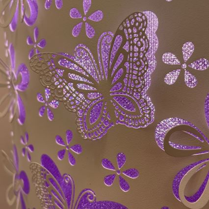 ONLI - Лампион TITILLA 1xE27/22W/230V лилава/бял