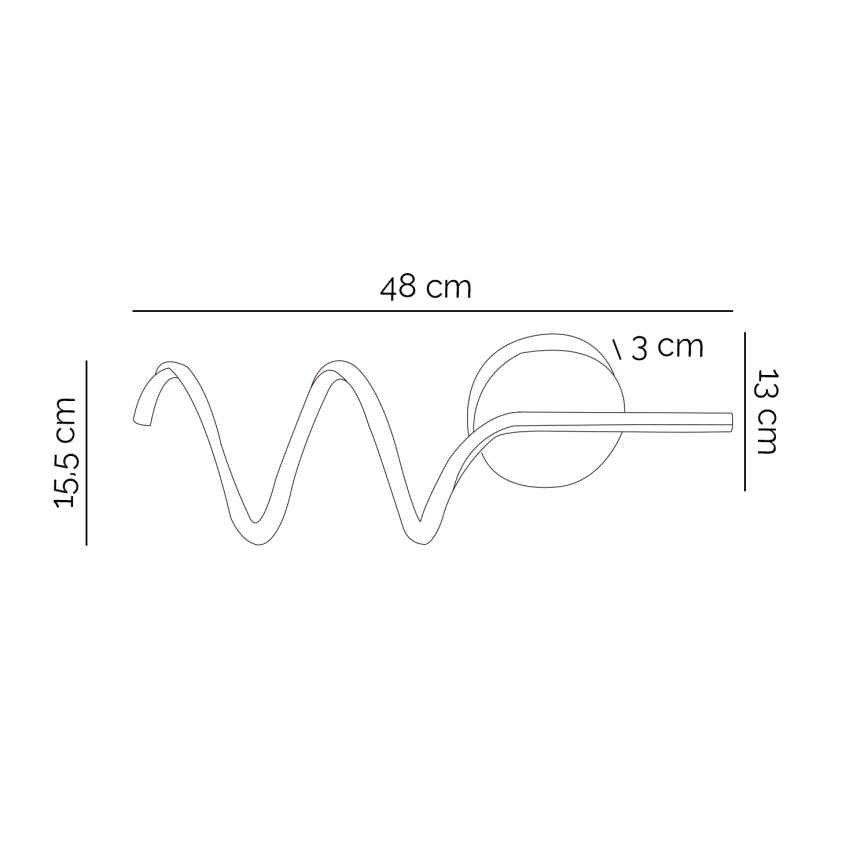 ONLI - LED Аплик TWIST LED/6W/230V 4000K черен