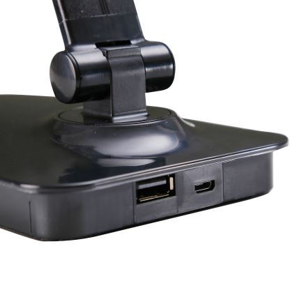 ONLI - LED Димируема настолна лампа с USB порт DESKI LED/7W/230V 4000K черен