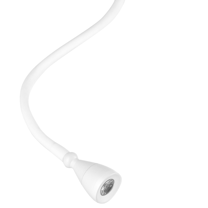 ONLI - LED Гъвкав малка лампа с рафт и USB зареждане PLAK LED/1W/230V бял