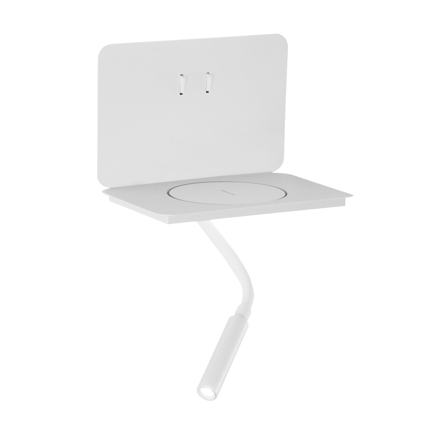 ONLI - LED гъвкава настолна лампа с рафт WIK LED/6,5W/230V + LED/3W бяла