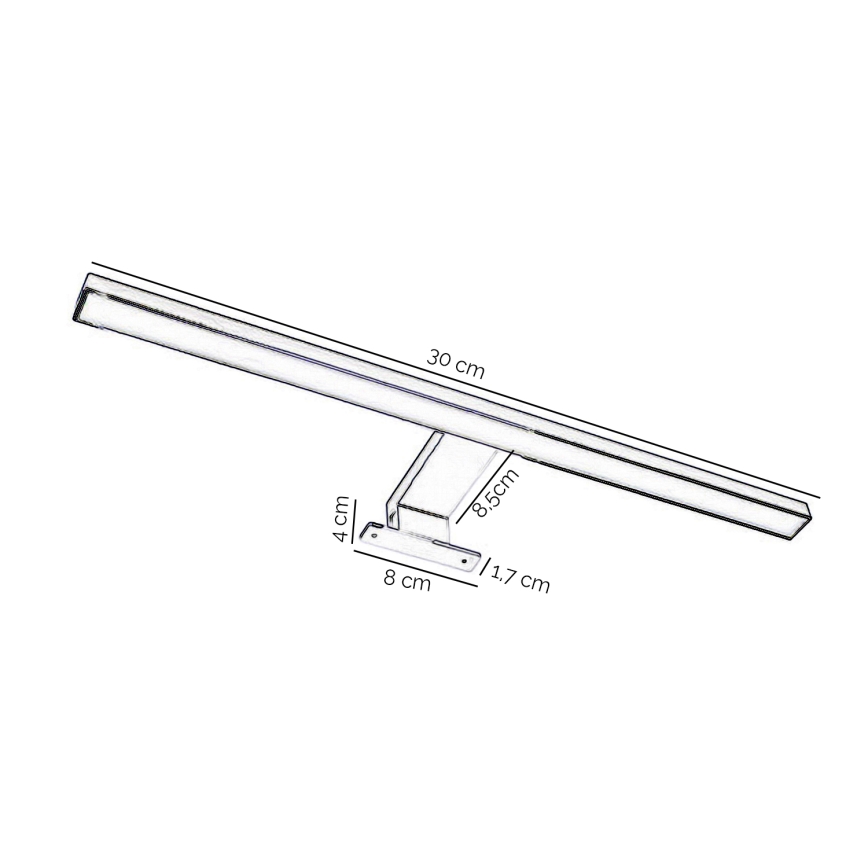 ONLI - LED Лампа за огледало в баня NEMO LED/4,5W/230V 4000K 30 cm IP44 лъскав хром