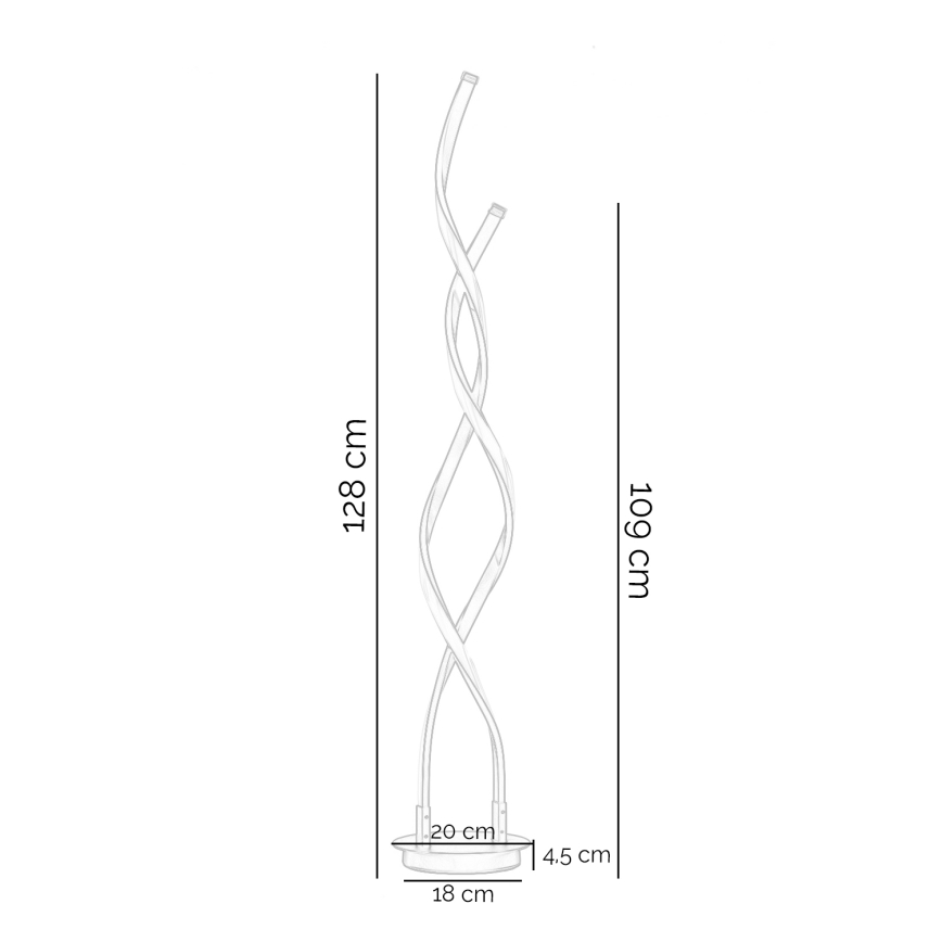 ONLI -  LED Лампион DAFNE LED/38W/230V 4000K черен